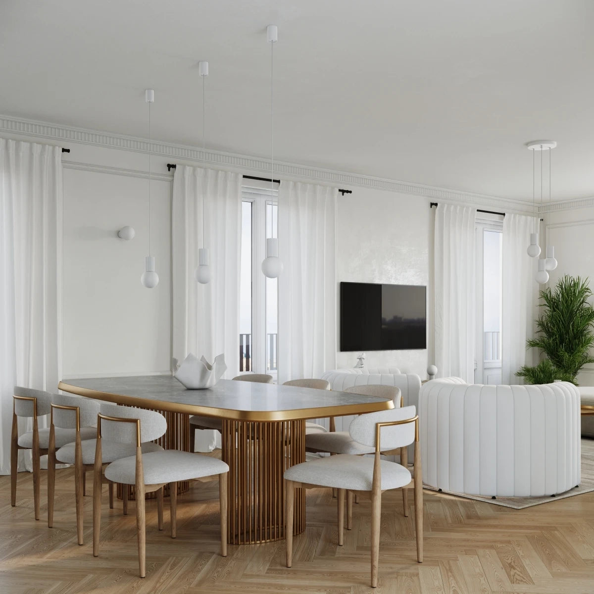 
Lampada da tavolo di design «Halo» - Bianco
