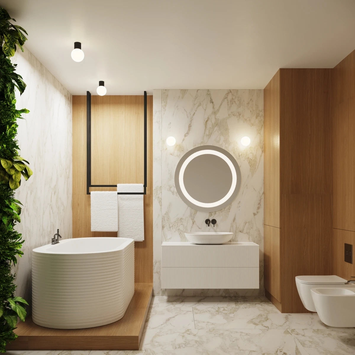 
Design Deckenlampe „Halo“ - Schwarz