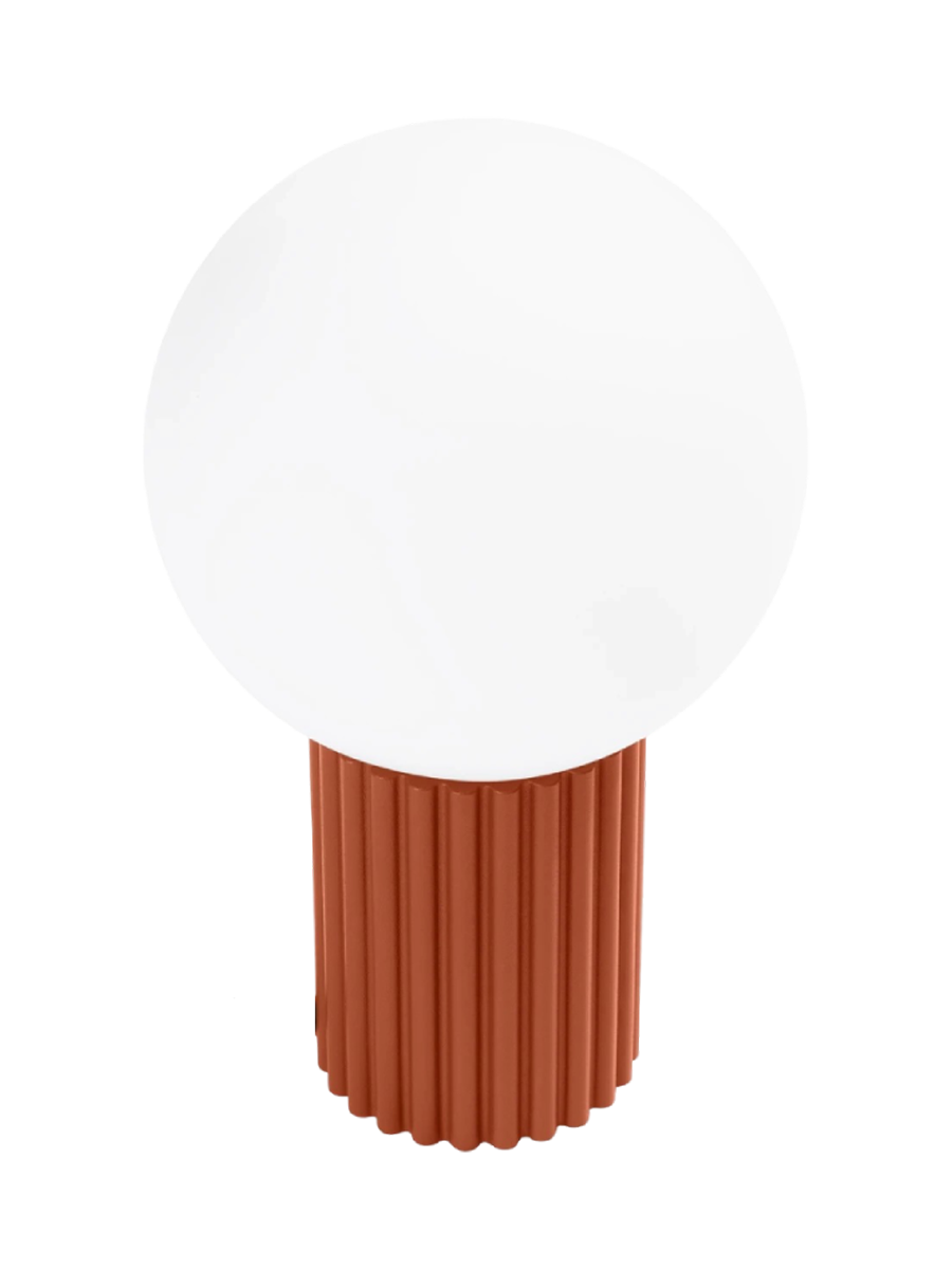 
Lampada da tavolo di design «Halo» - Rosso ocra