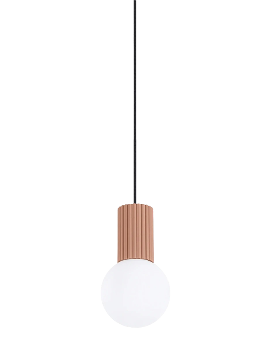 
Suspension design « Halo », 1 lumière - Moka