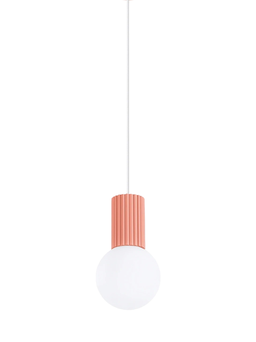 
Suspension design « Halo », 1 lumière - Abricot