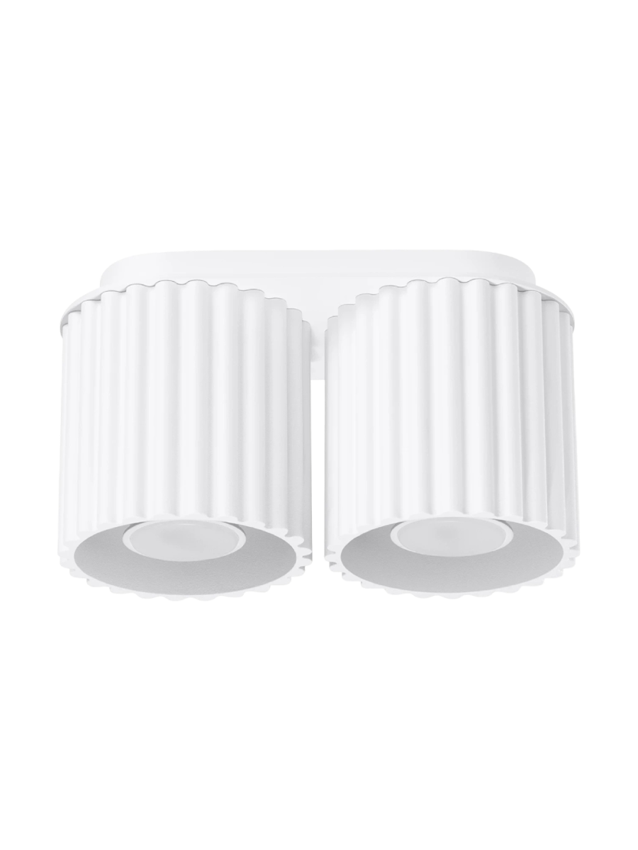 
Plafonnier design « Aura II » à 2 flammes - Blanc