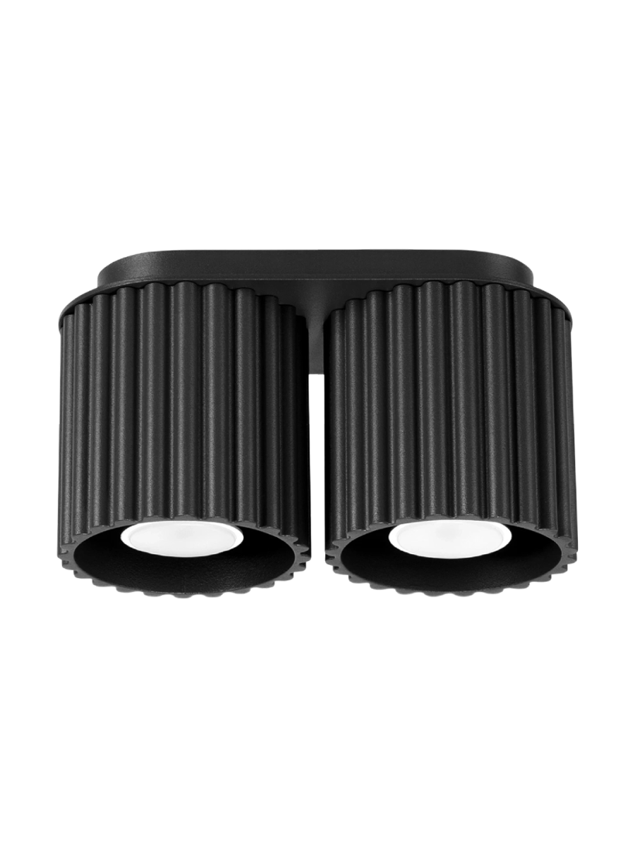 
Plafonnier design « Aura II » à 2 flammes - Noir