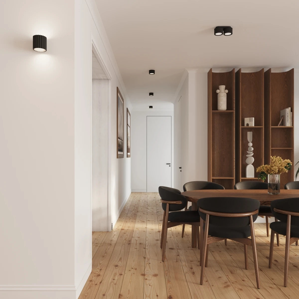 
Designer Ceiling Lamp "Aura" 1-bulb - Black