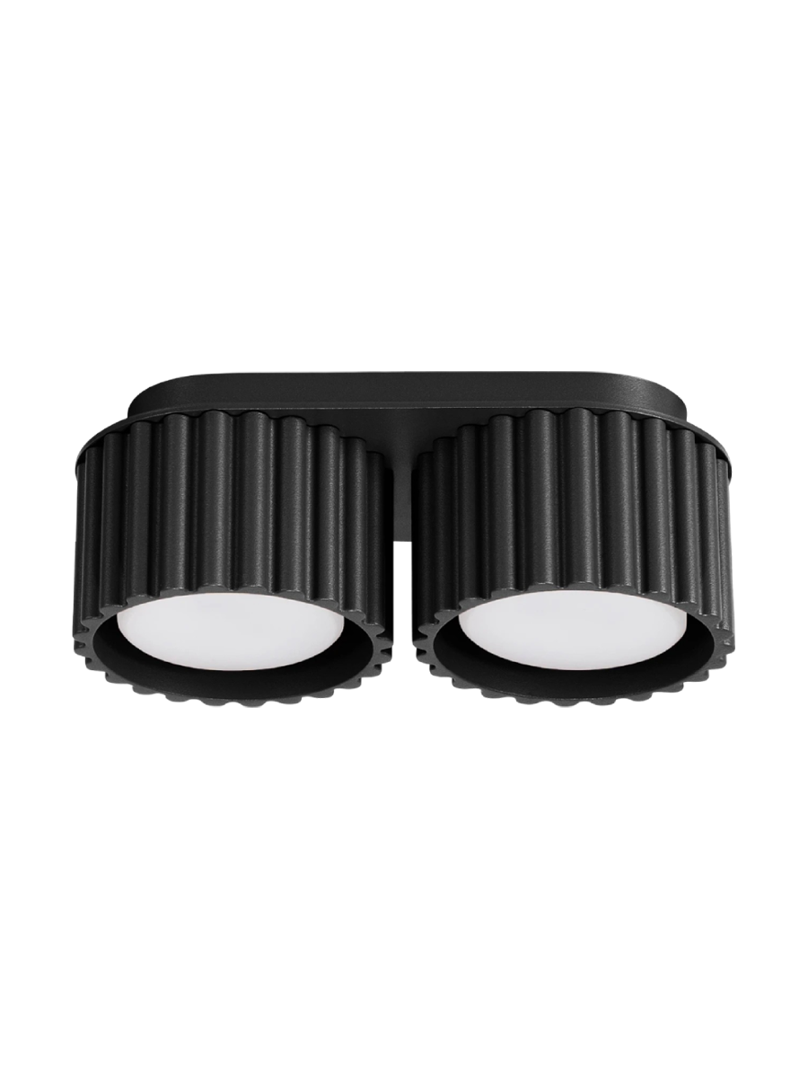 
Designer Ceiling Light "Aura" 2-bulb - Black