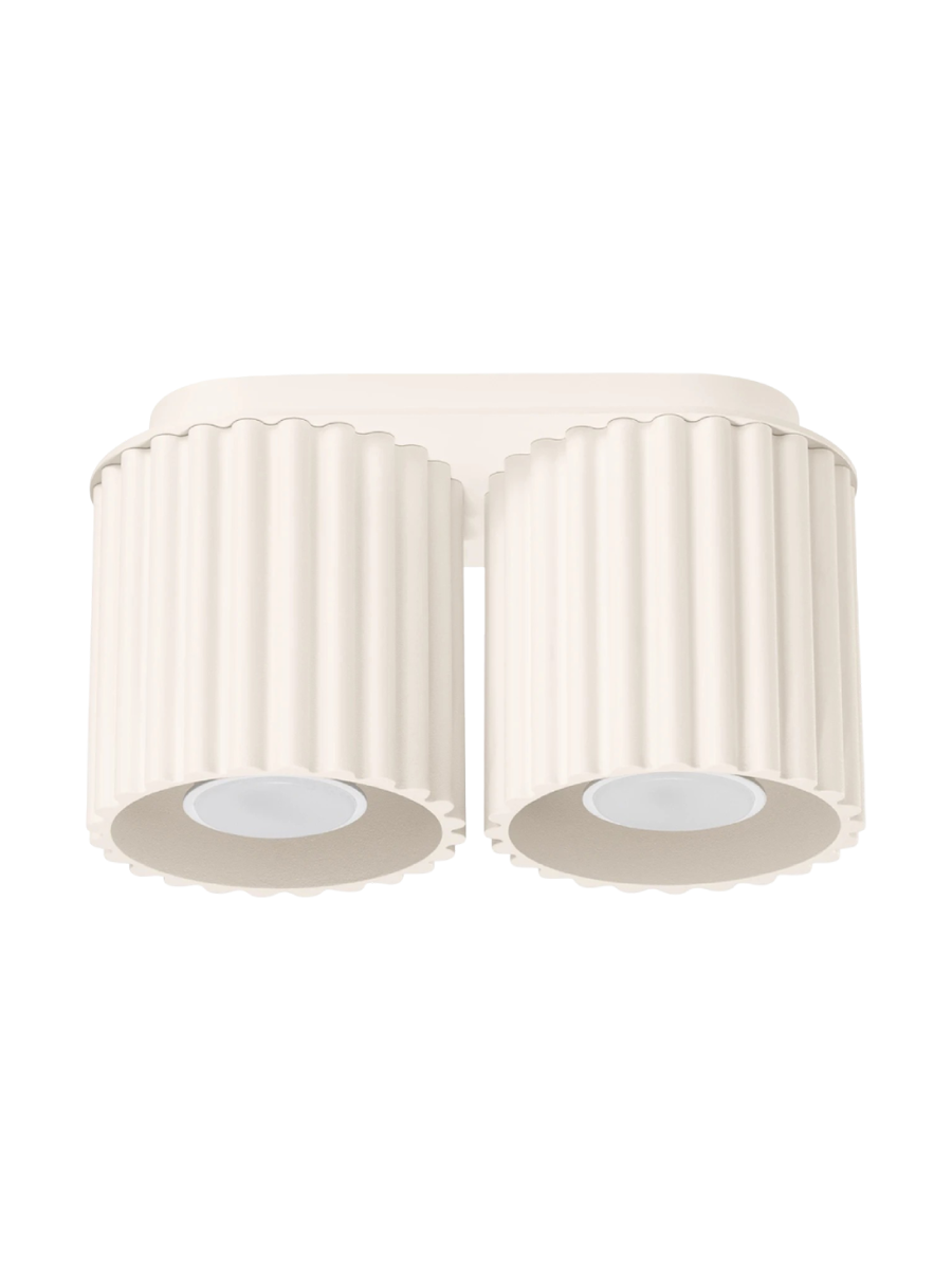 
Plafonnier design « Aura II » à 2 flammes - Beige