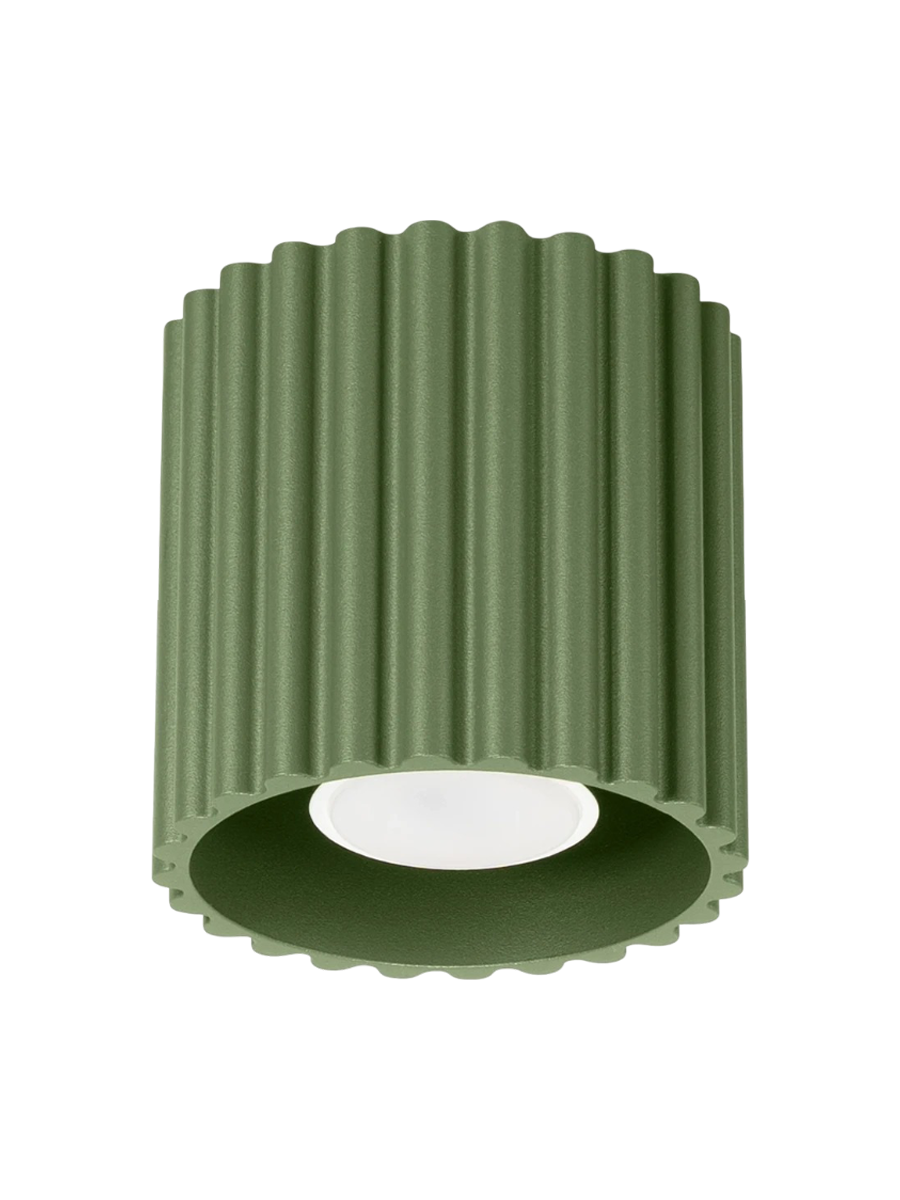 
Designer Ceiling Light "Aura II" 1-bulb - Olive green