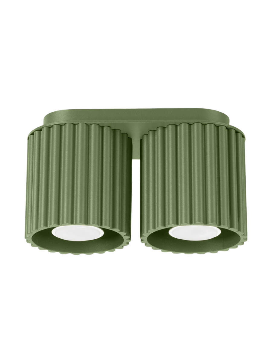 
Plafonnier design « Aura II » à 2 flammes - Vert olive