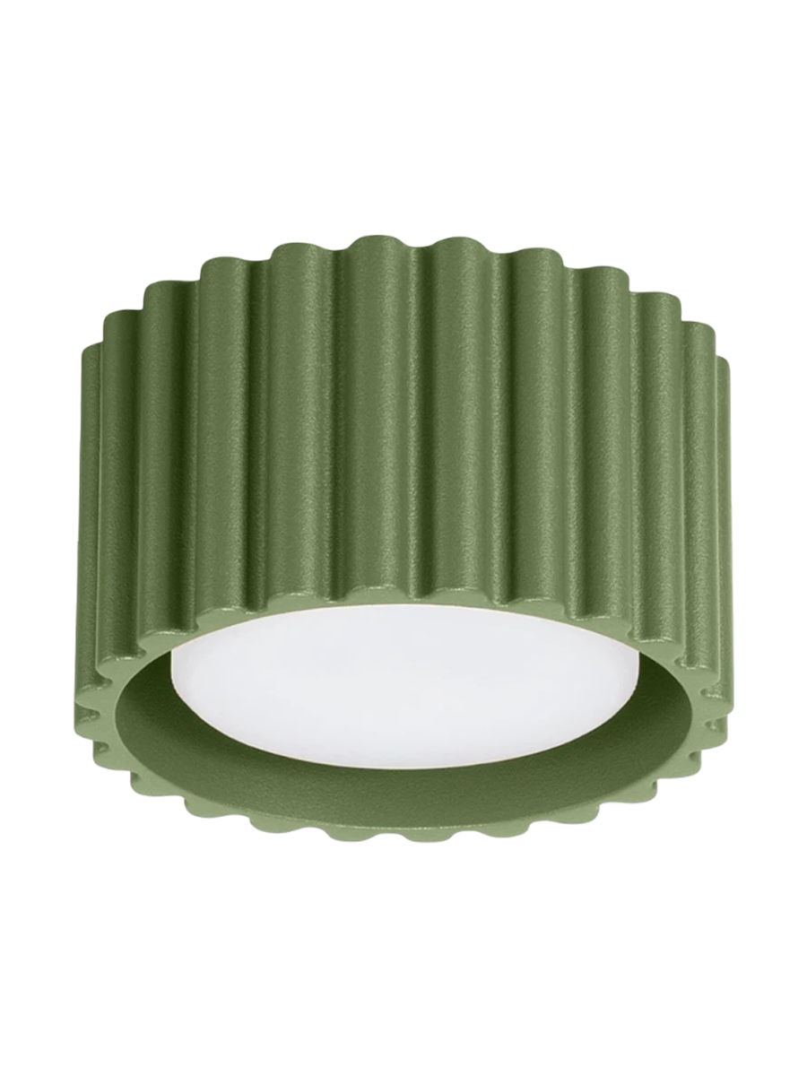 
Designer Ceiling Lamp "Aura" 1-bulb - Olive green