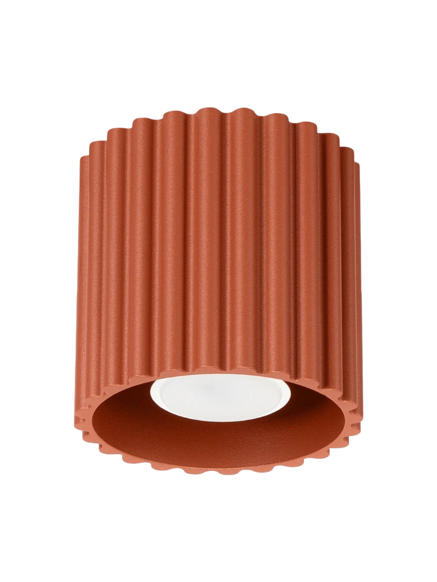 
Designer Ceiling Light "Aura II" 1-bulb - Ochre red