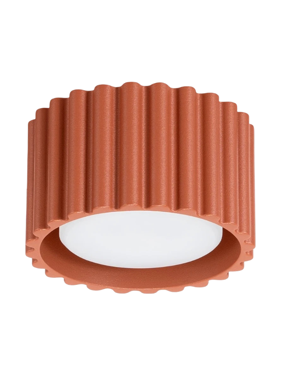 
Designer Ceiling Lamp "Aura" 1-bulb - Ochre red