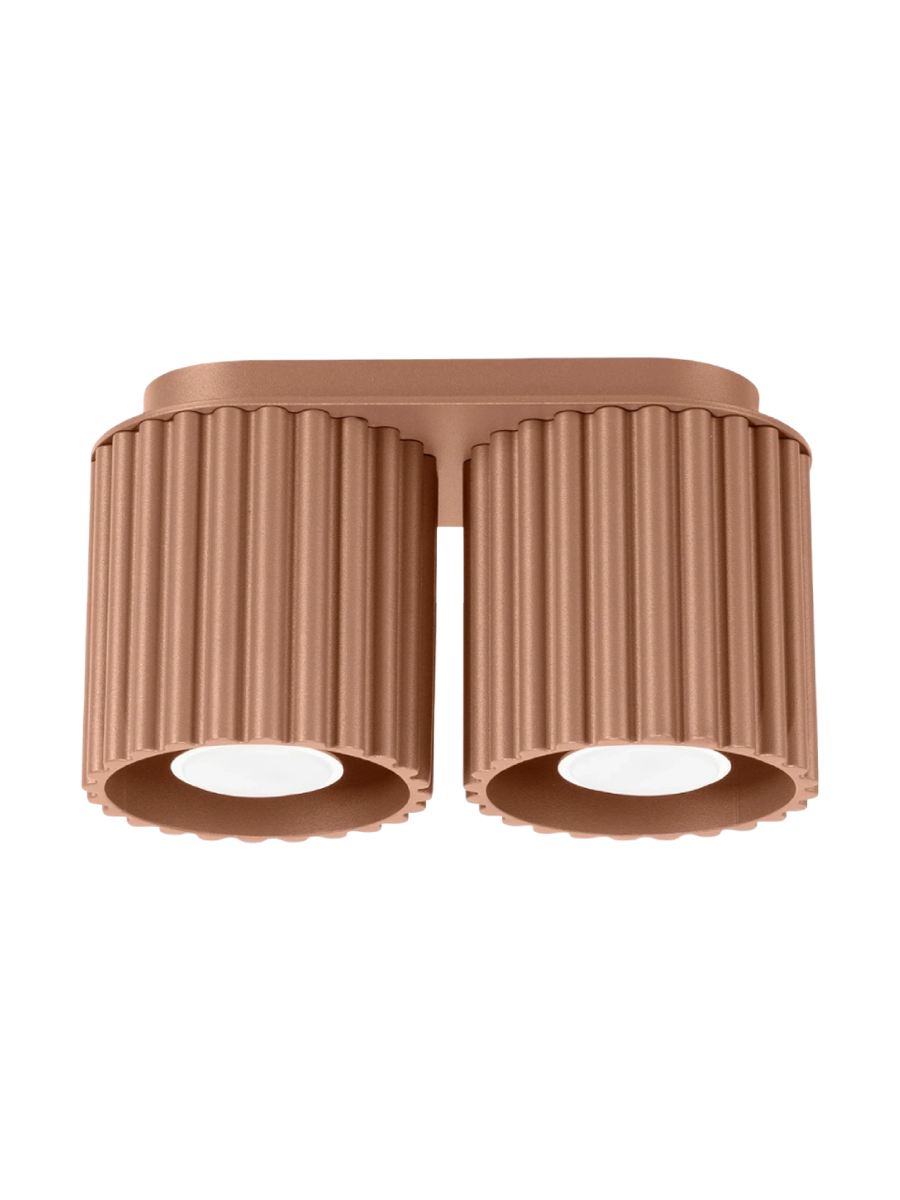 
Plafonnier design « Aura II » à 2 flammes - Moka