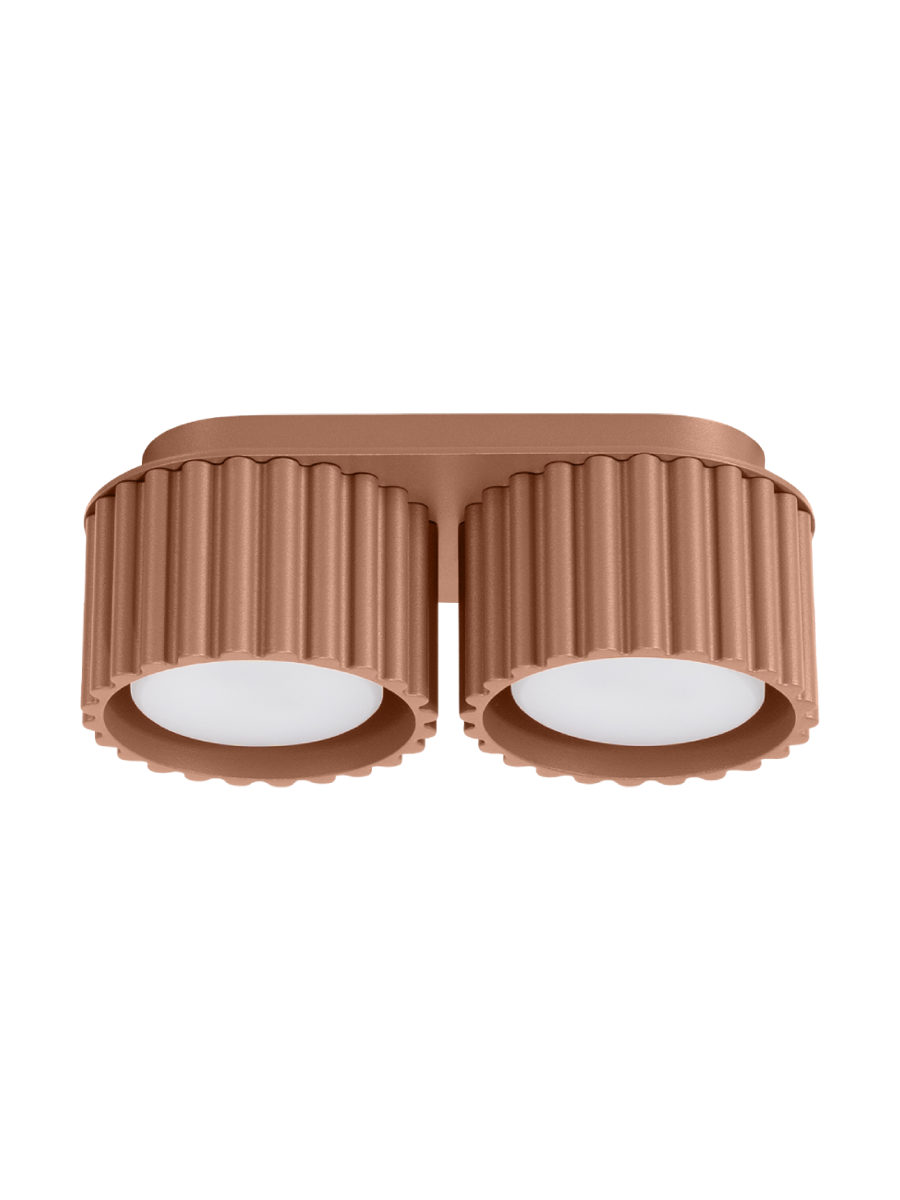 
Designer Ceiling Light "Aura" 2-bulb - Mocha