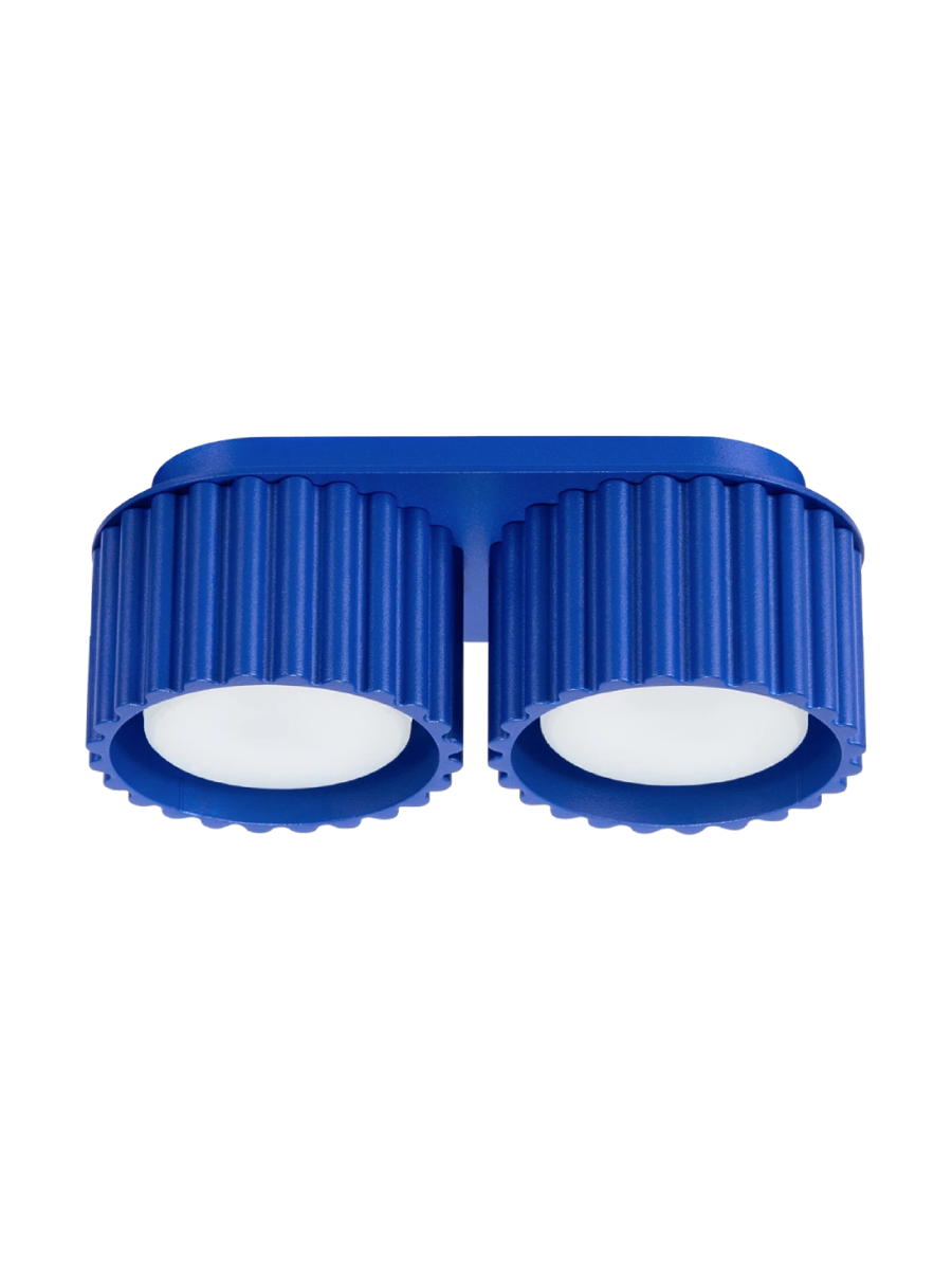 
Designer Ceiling Light "Aura" 2-bulb - Ultramarine