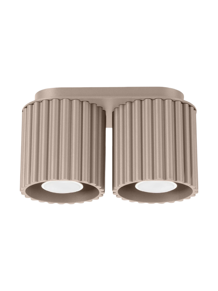 
Plafonnier design « Aura II » à 2 flammes - Taupe