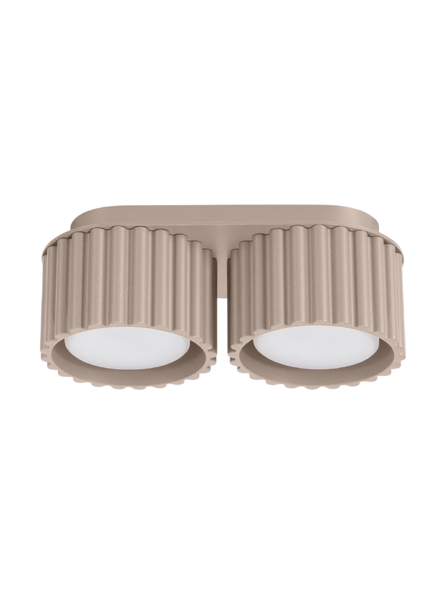 
Designer Ceiling Light "Aura" 2-bulb - Taupe