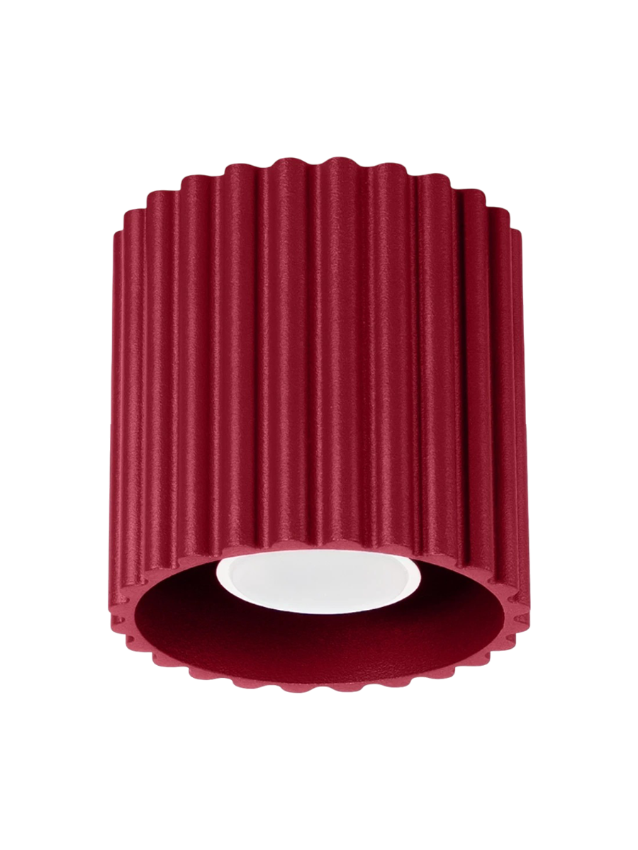 
Designer Ceiling Light "Aura II" 1-bulb - Burgundy