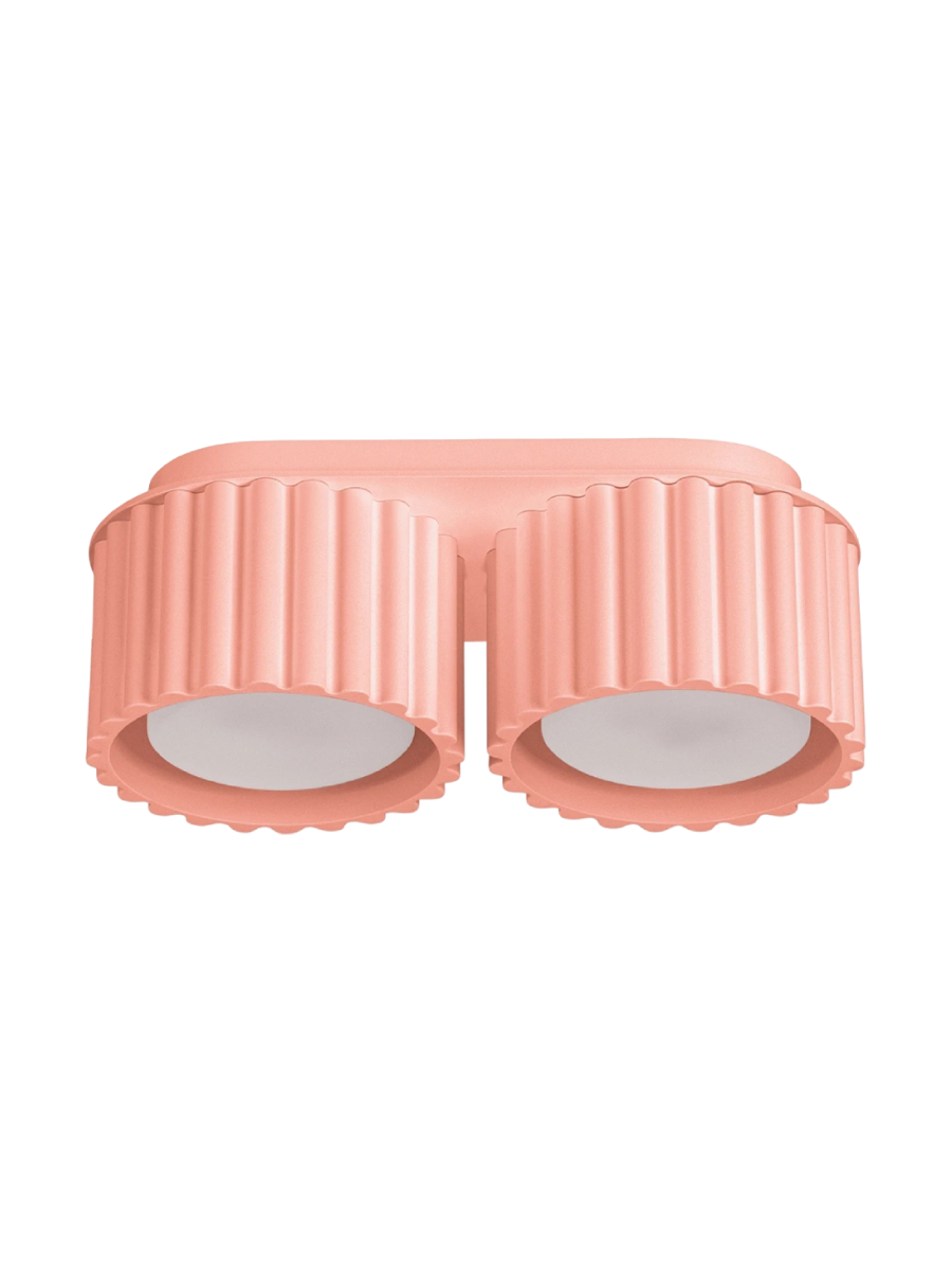 
Designer Ceiling Light "Aura" 2-bulb - Apricot