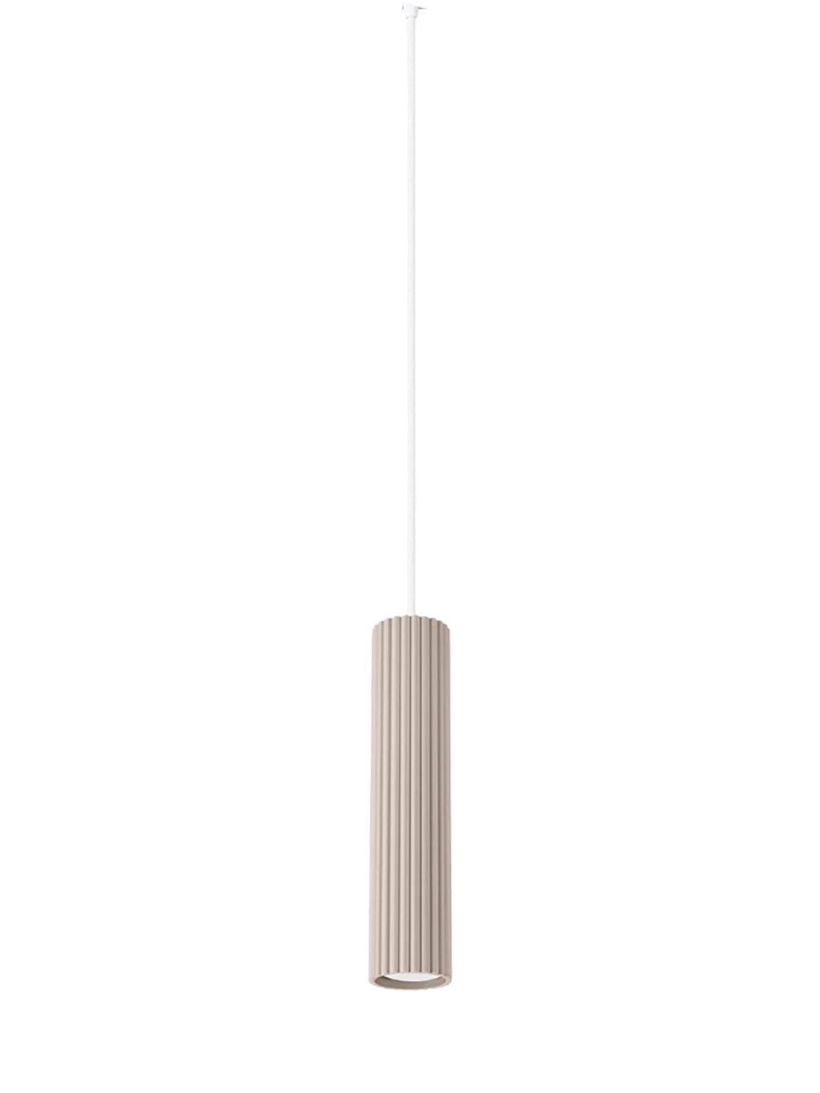 
Suspension design « Karbon » 1 lumière - Taupe