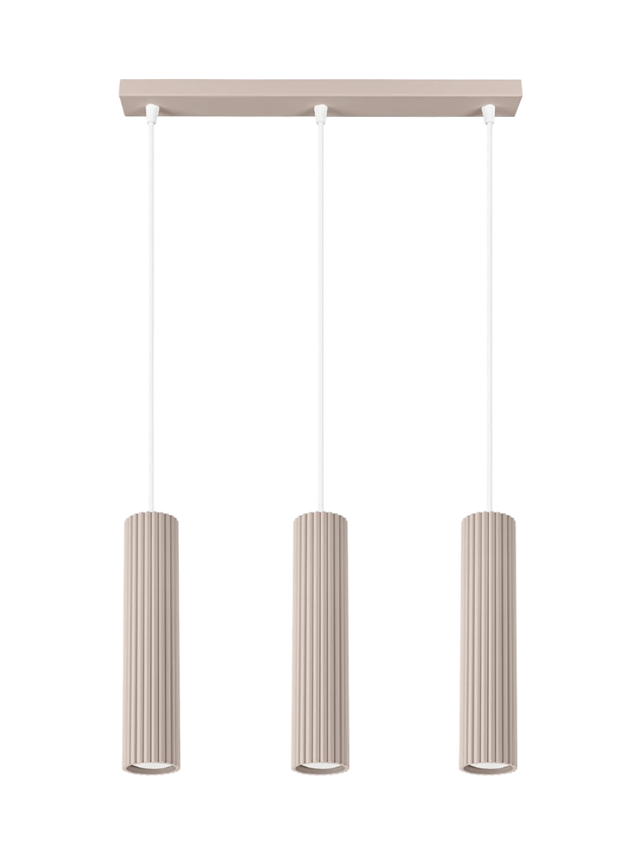 
Suspension design « Karbon » 3 lumières (linéaire) - Taupe