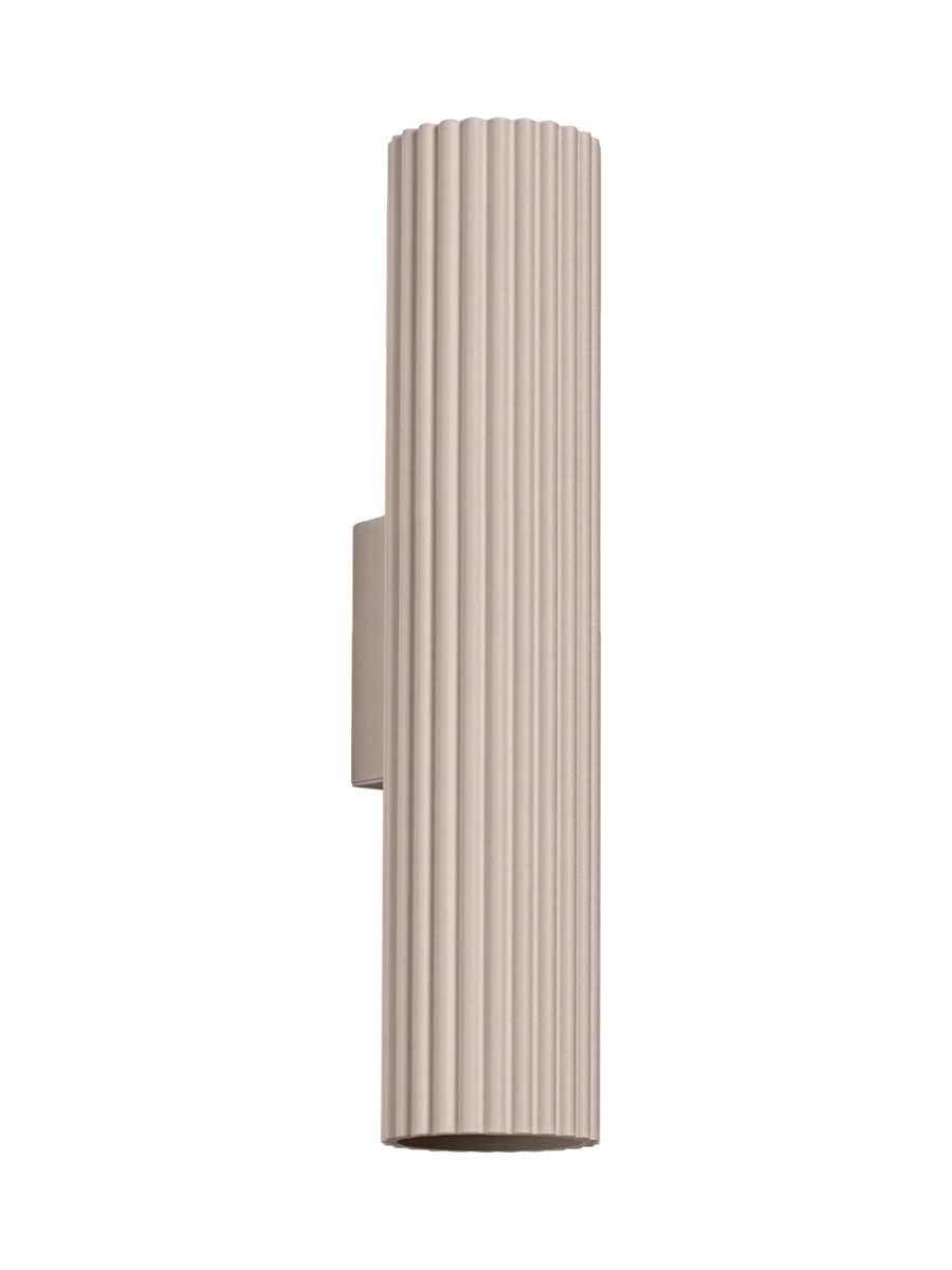 
Designer Wall Light "Karbon", Height 30 cm - Taupe