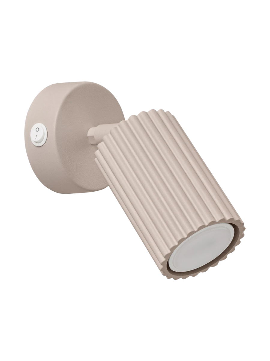 
"Carbon" Designer Wall Lamp - with switch - Taupe