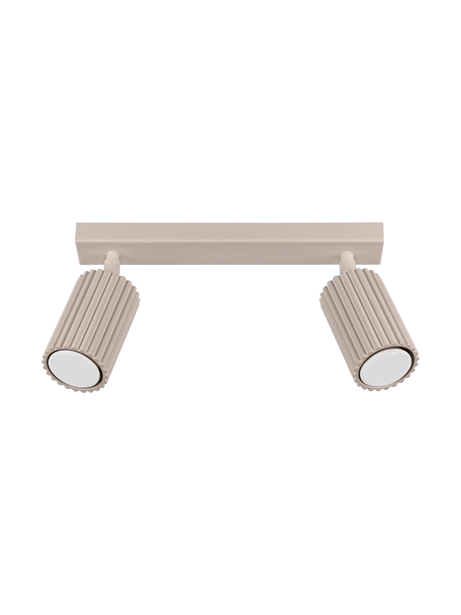 
Designer ceiling light "Karbon" 2-bulb - Taupe