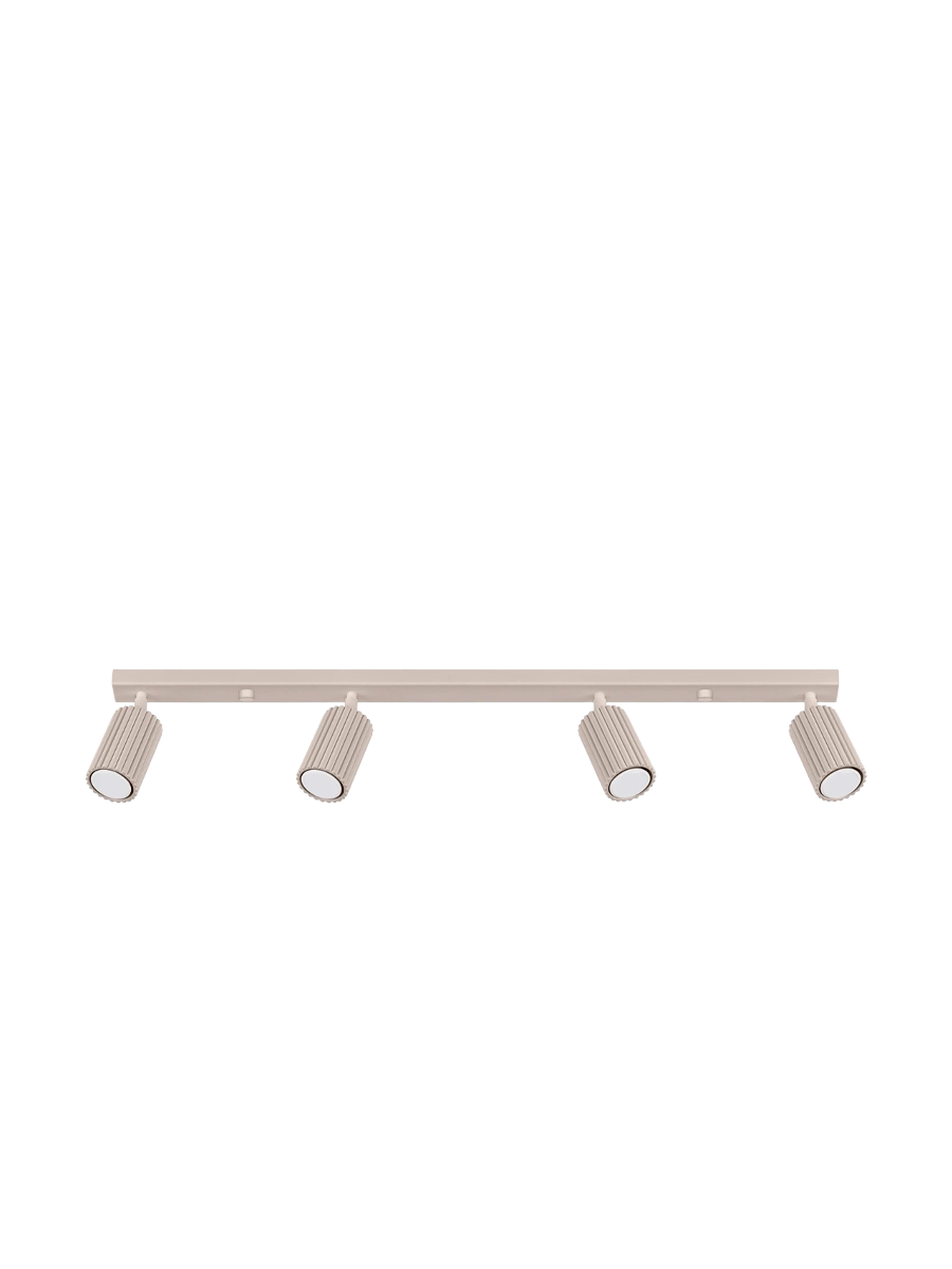 
Designer ceiling light "Karbon" 4-bulb (linear) - Taupe