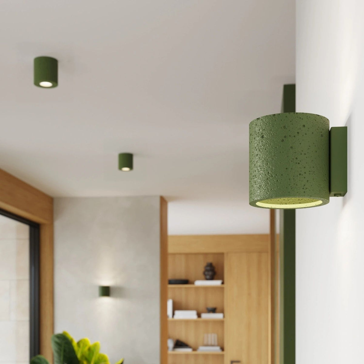 
Design Wandlampe „Orbis“ - Olivgrün