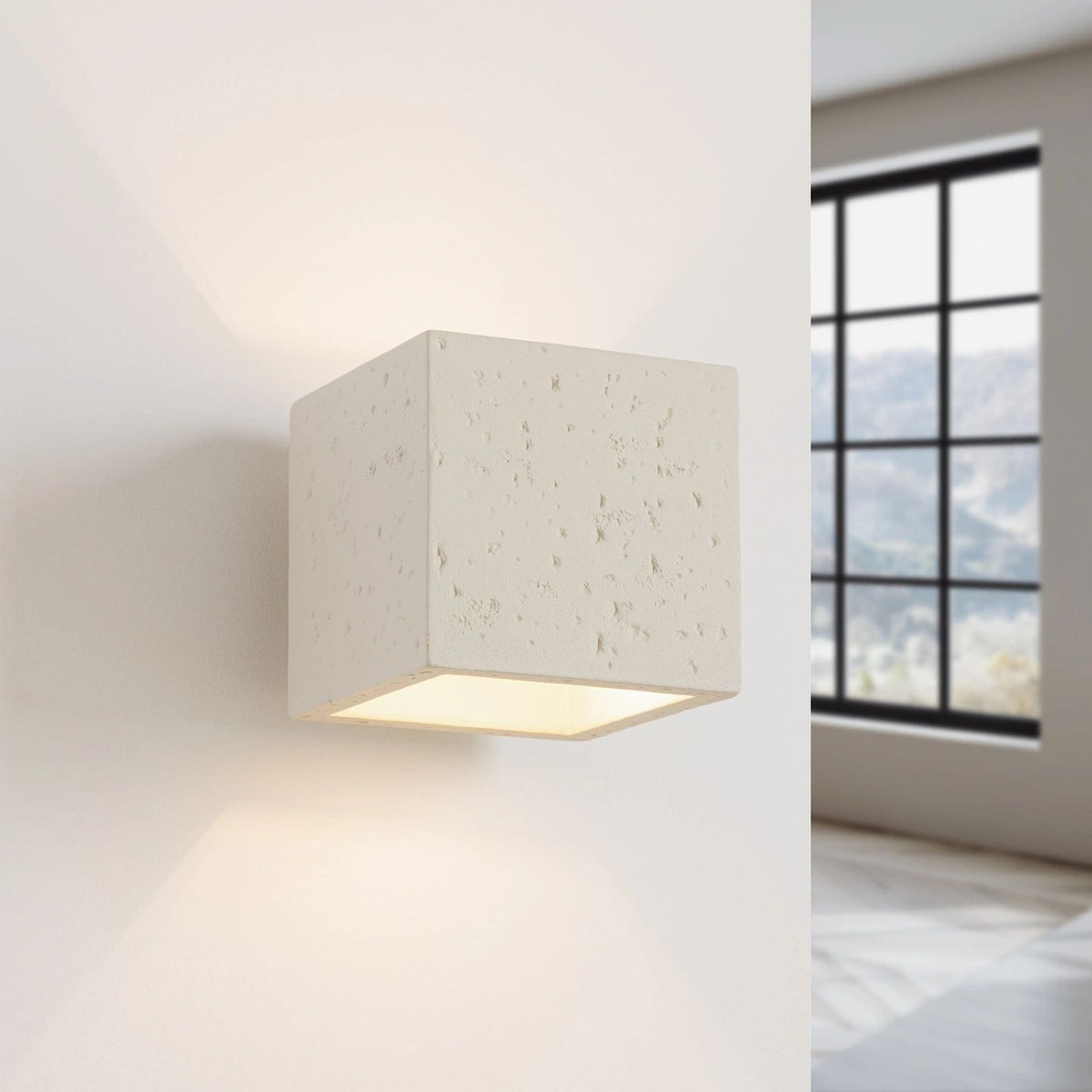 
Design Wandlampe „Quad“ - Beige