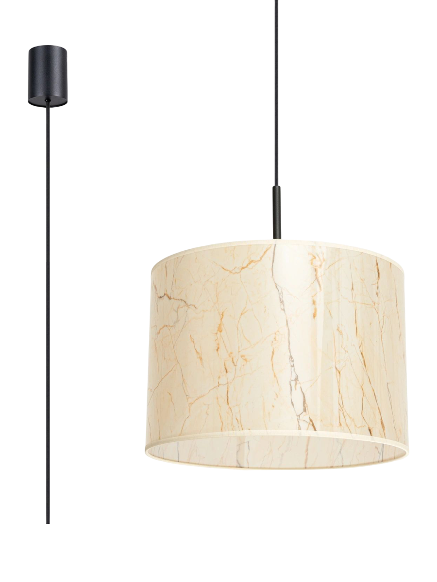 
Lampada a sospensione di design „Nevia“ - Marmo beige/Nero