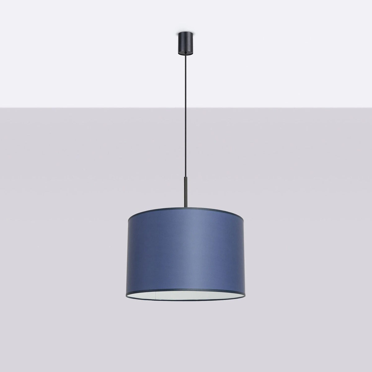 
Lampada a sospensione di design „Nevia“ - Blu navy/Nero