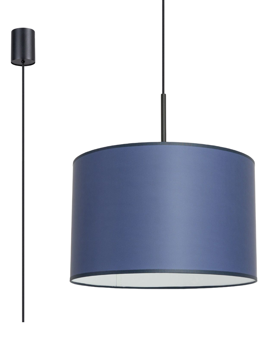 
Lampada a sospensione di design „Nevia“ - Blu navy/Nero