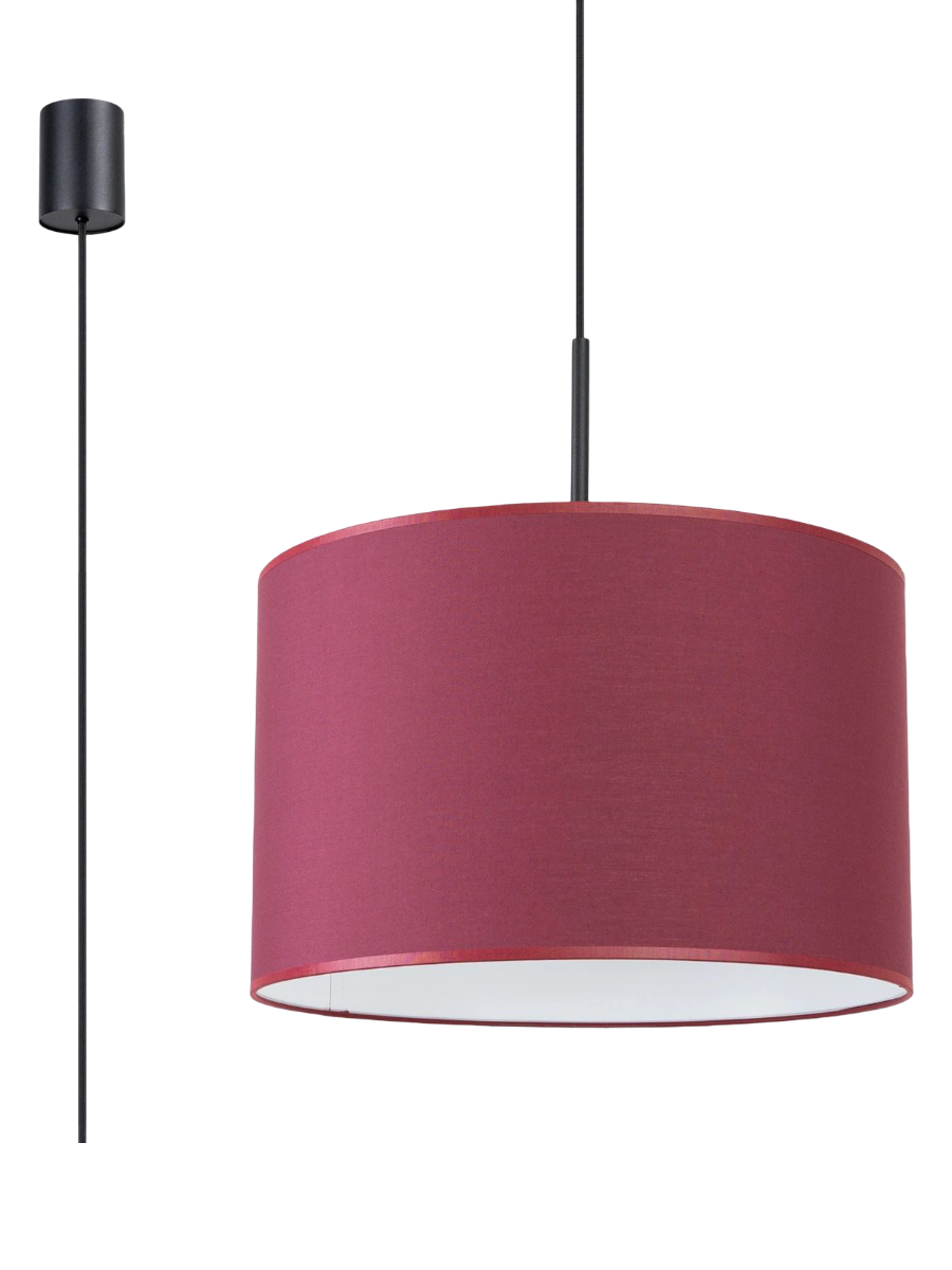 
Lampada a sospensione di design „Nevia“ - Bordeaux/Nero