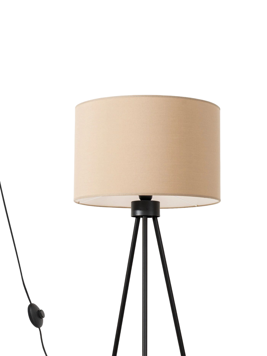 
Design Stehlampe „Nevia“ - Taupe/Schwarz