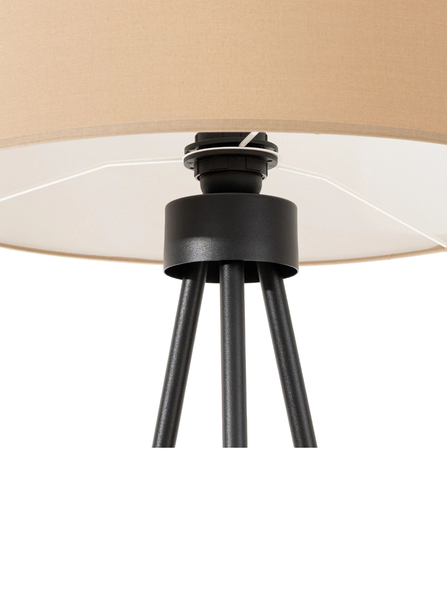 
Design Stehlampe „Nevia“ - Taupe/Schwarz