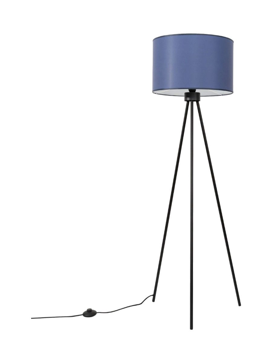 
Design Stehlampe „Nevia“ - Marineblau/Schwarz