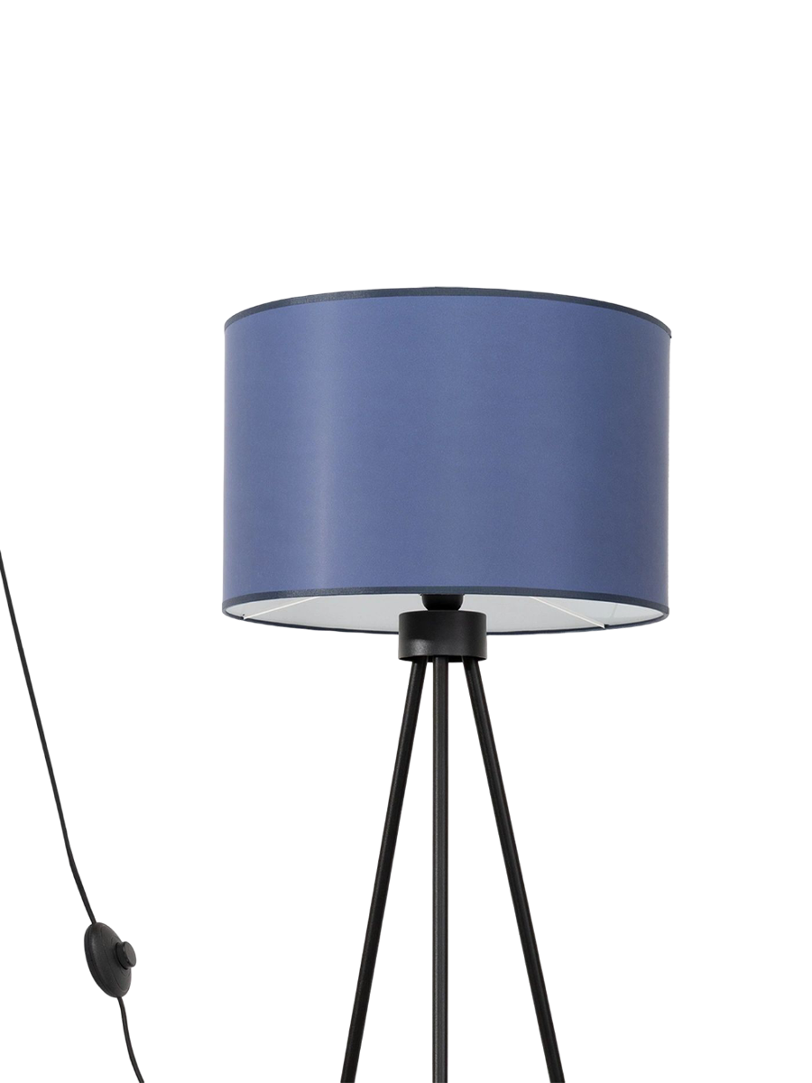 
Design Stehlampe „Nevia“ - Marineblau/Schwarz