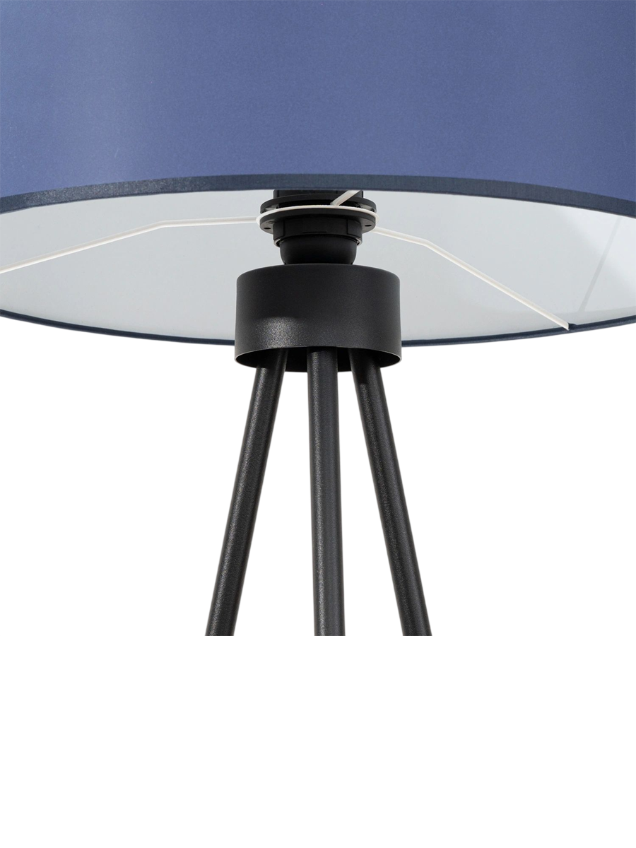 
Design Stehlampe „Nevia“ - Marineblau/Schwarz