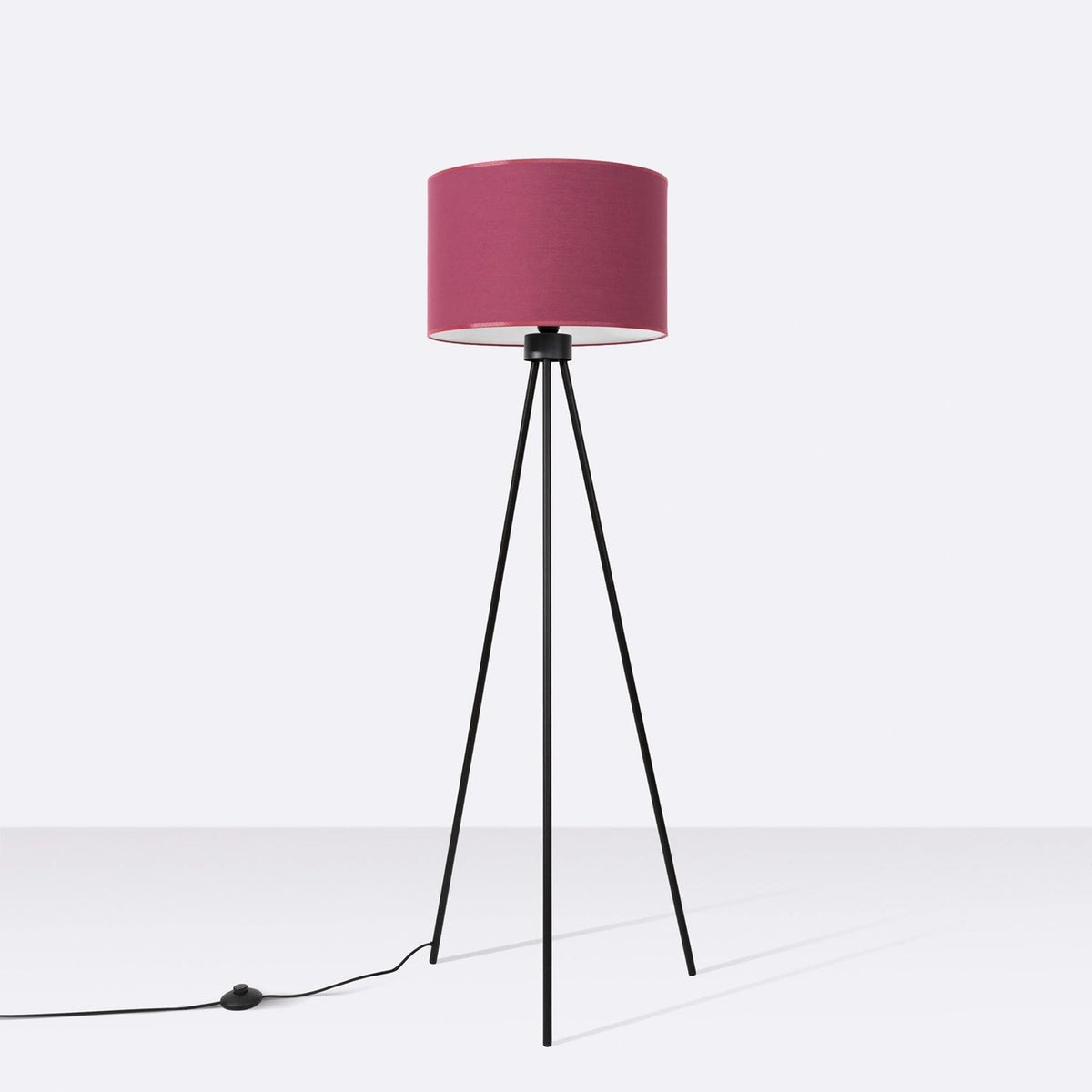 
Design Stehlampe „Nevia“ - Bordeauxrot/Schwarz