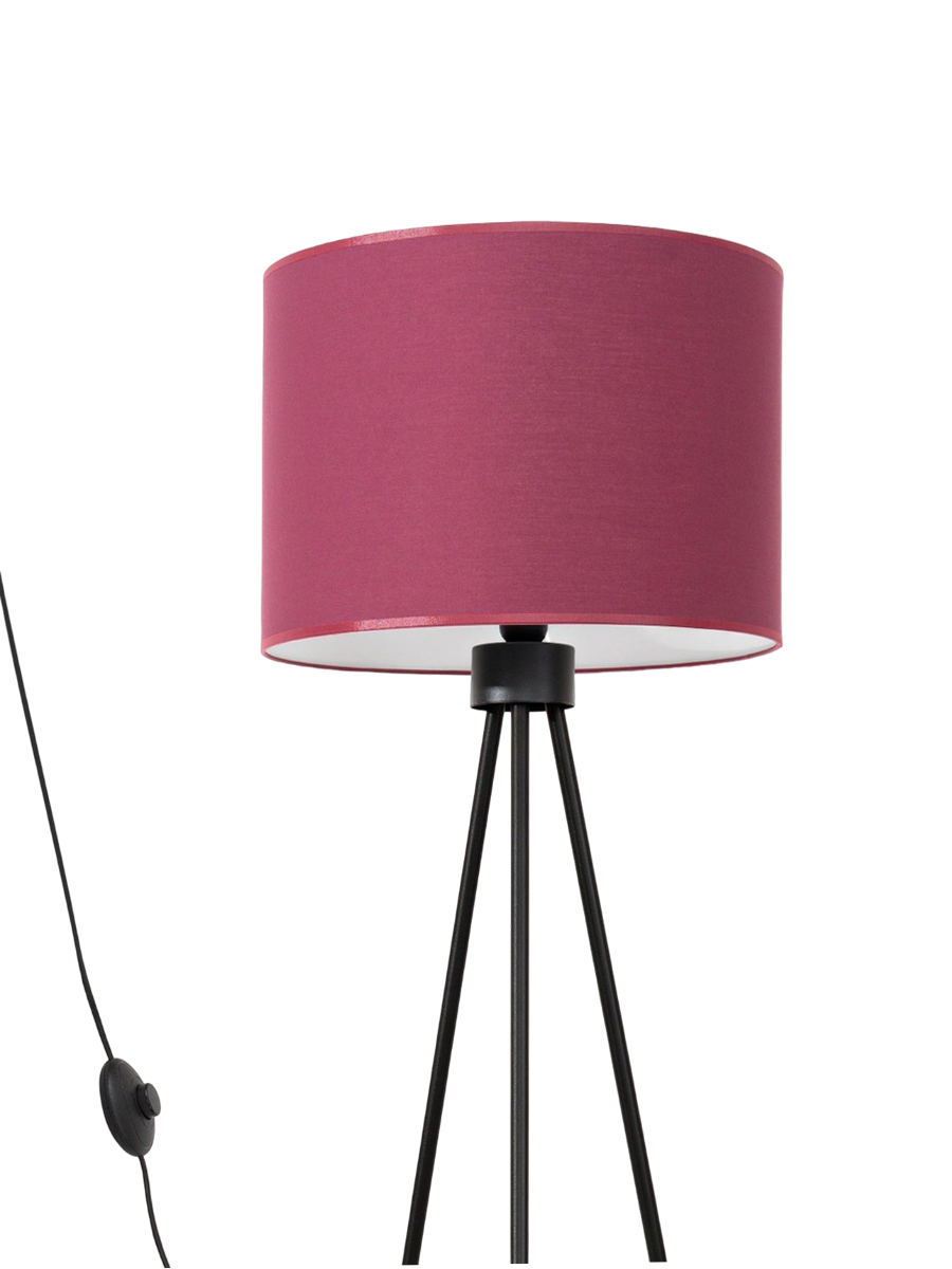 
Design Stehlampe „Nevia“ - Bordeauxrot/Schwarz