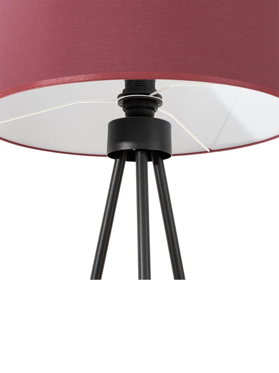 
Design Stehlampe „Nevia“ - Bordeauxrot/Schwarz