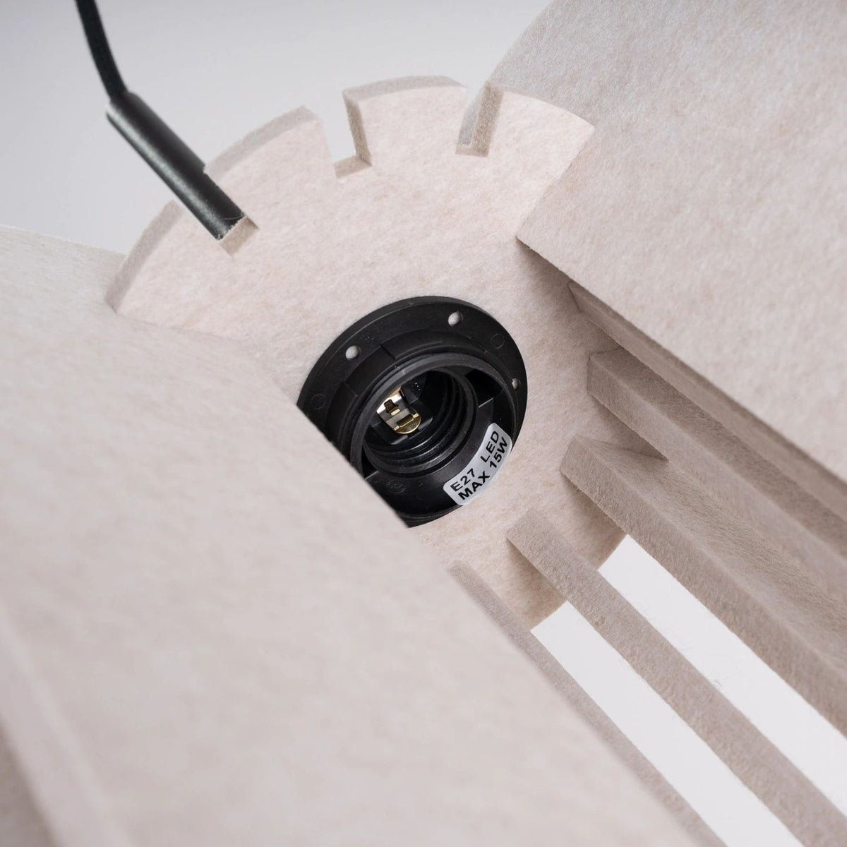 
Lampada a sospensione di design „Mula“ - Beige/Nero / Ø 27 cm