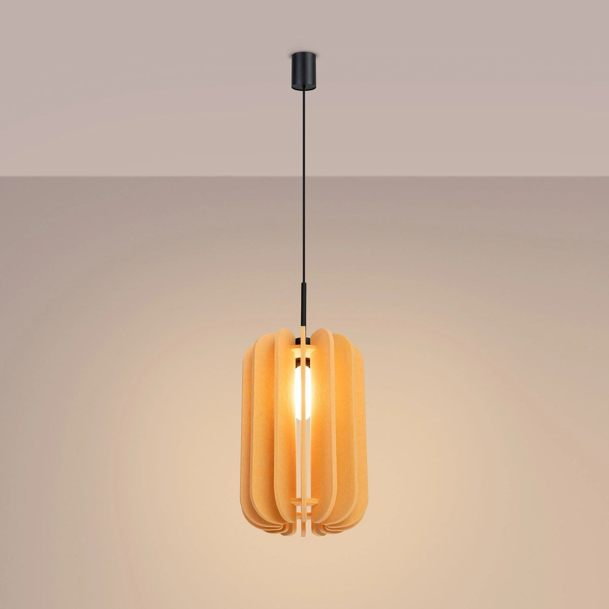 
Lampada a sospensione di design „Mula“ - Giallo/Nero / Ø 27 cm