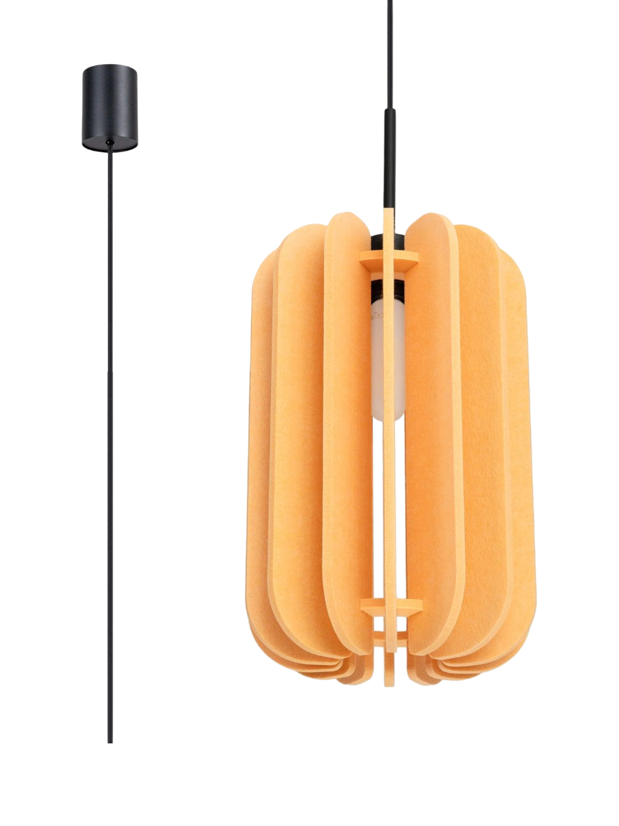 
Lampada a sospensione di design „Mula“ - Giallo/Nero / Ø 27 cm