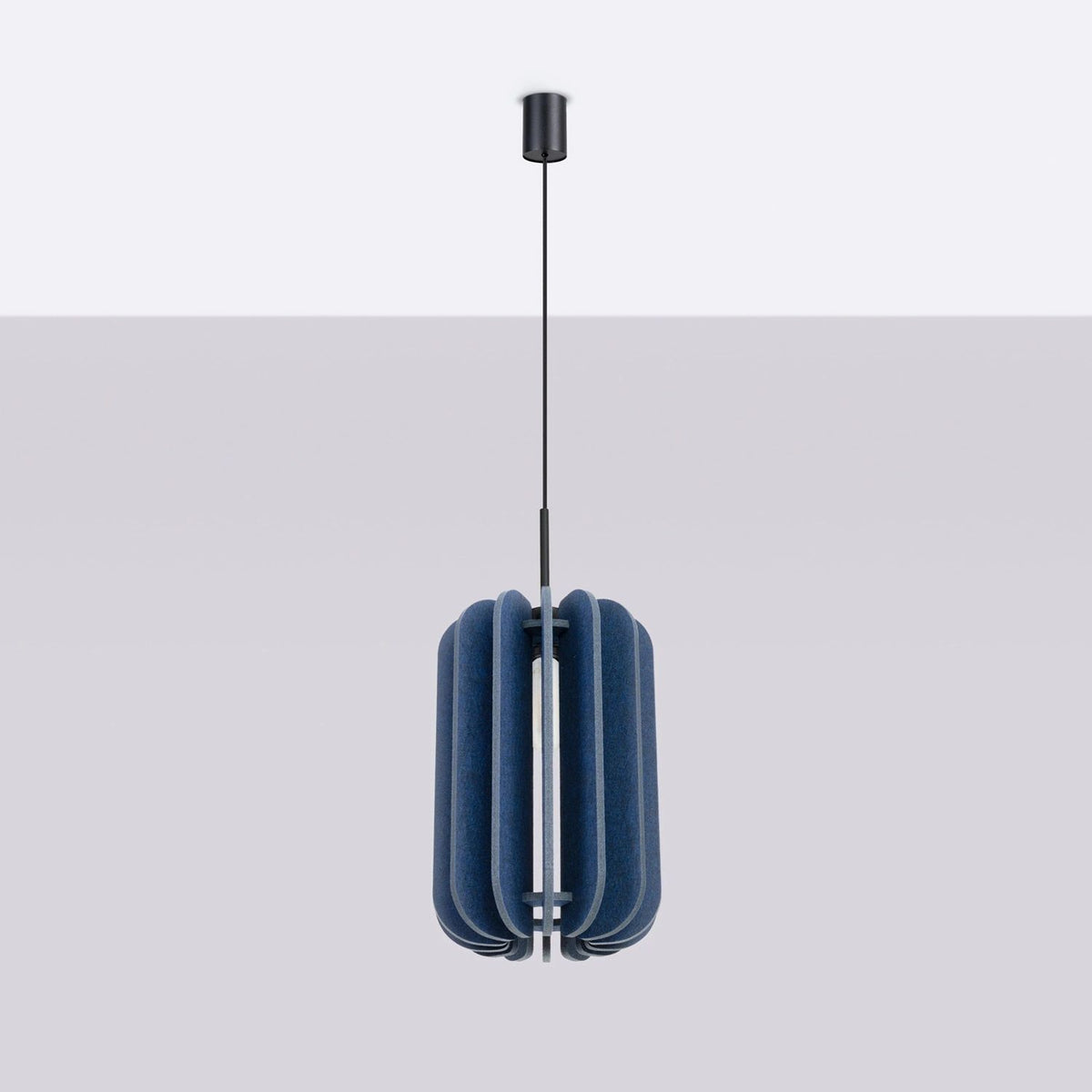 
Lampada a sospensione di design „Mula“ - Blu navy/Nero / Ø 27 cm