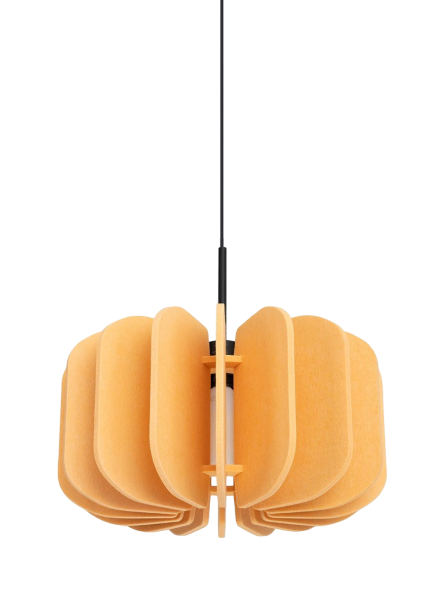 
Lampada a sospensione di design „Mula“ - Giallo/Nero / Ø 45 cm