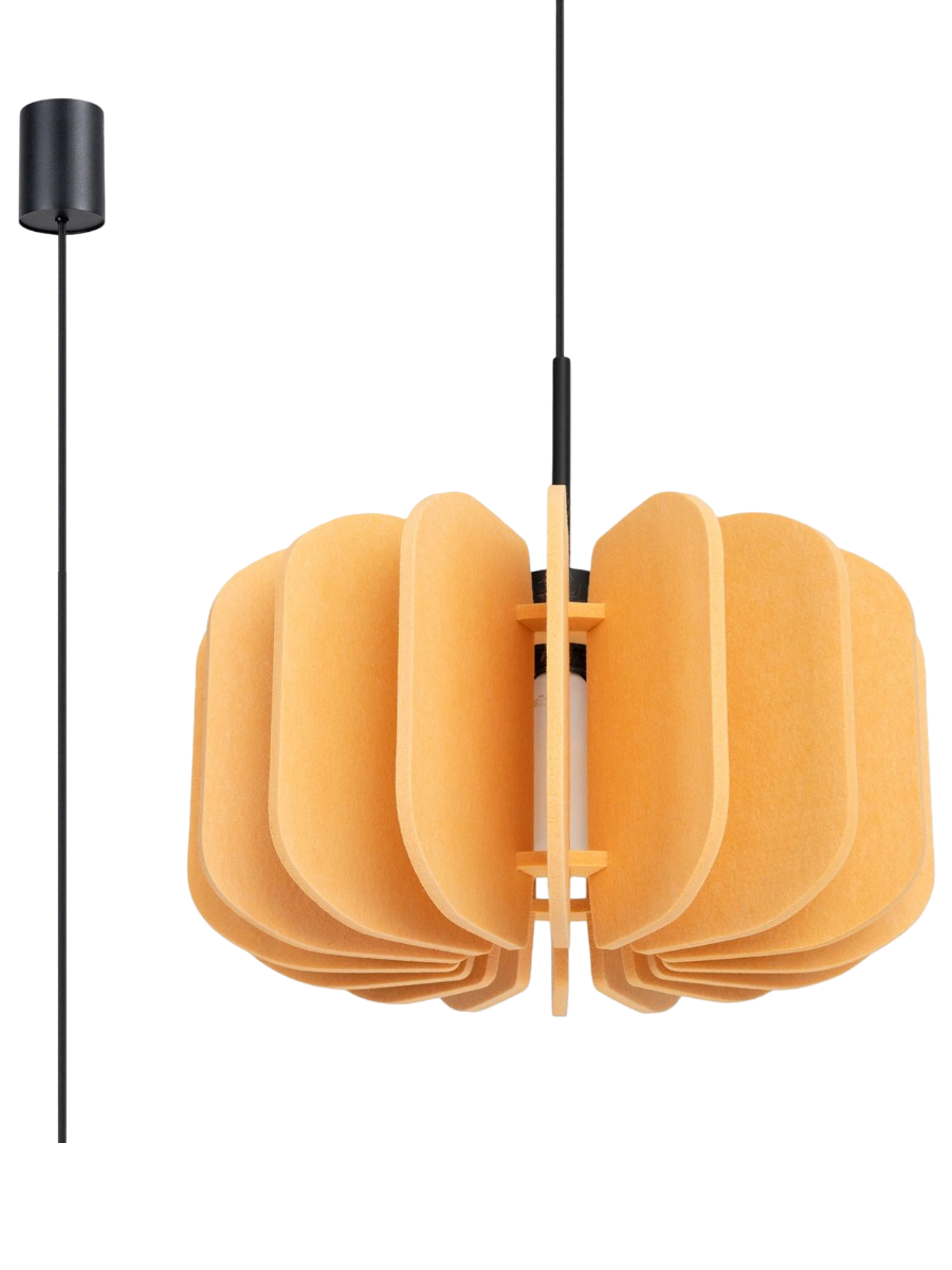 
Lampada a sospensione di design „Mula“ - Giallo/Nero / Ø 45 cm