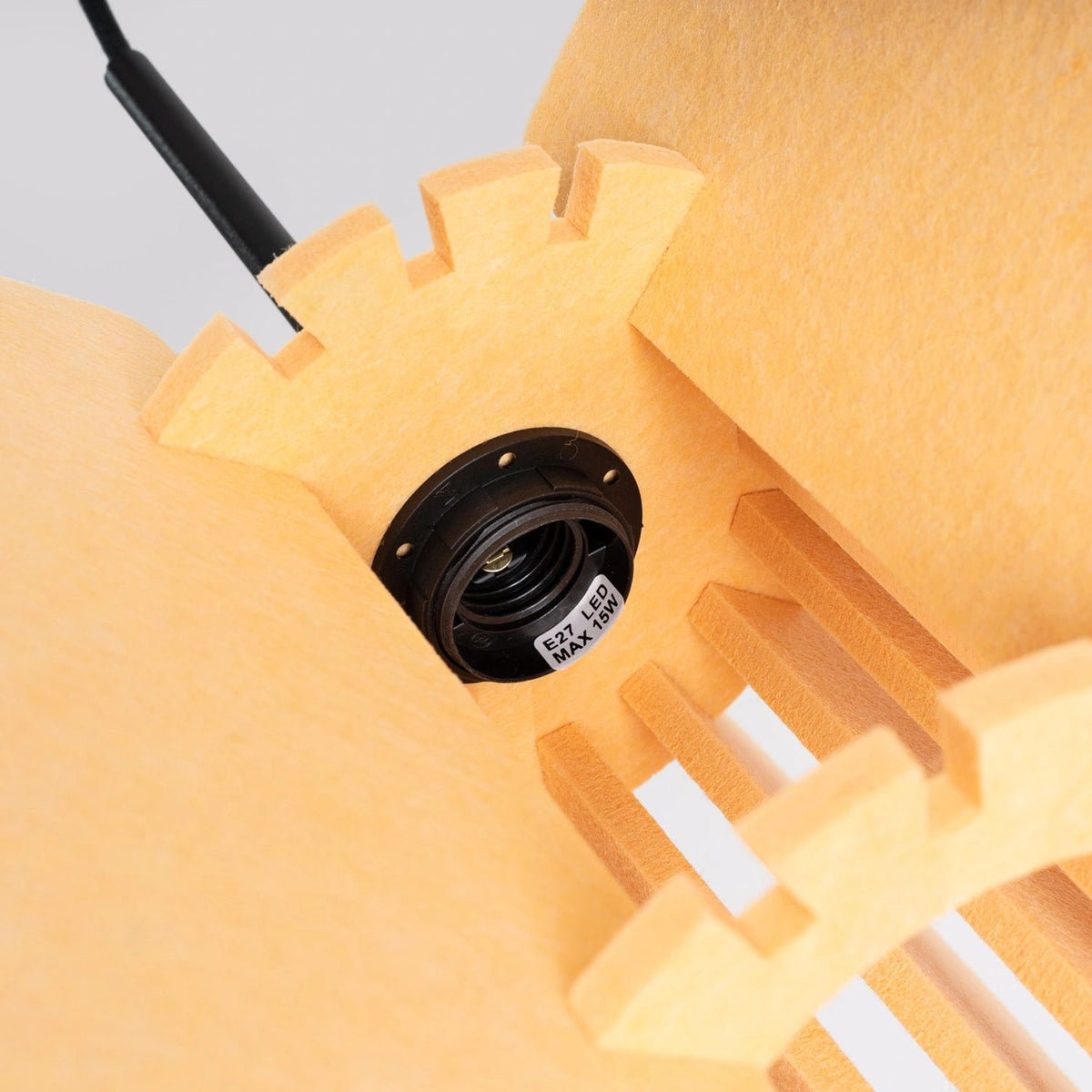 
Lampada a sospensione di design „Mula“ - Giallo/Nero / Ø 45 cm