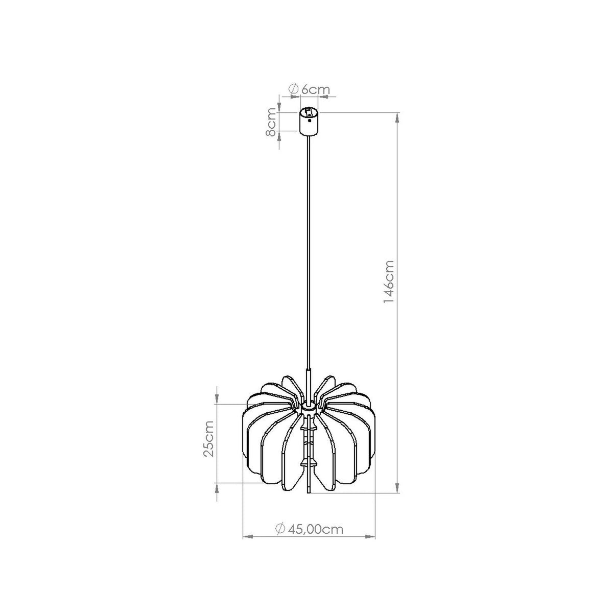 
Lampada a sospensione di design „Mula“ - Giallo/Nero / Ø 45 cm